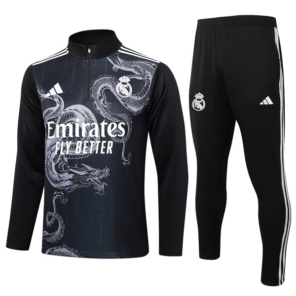 Sudadera De Training Real Madrid 2024-2025 Negro Gris